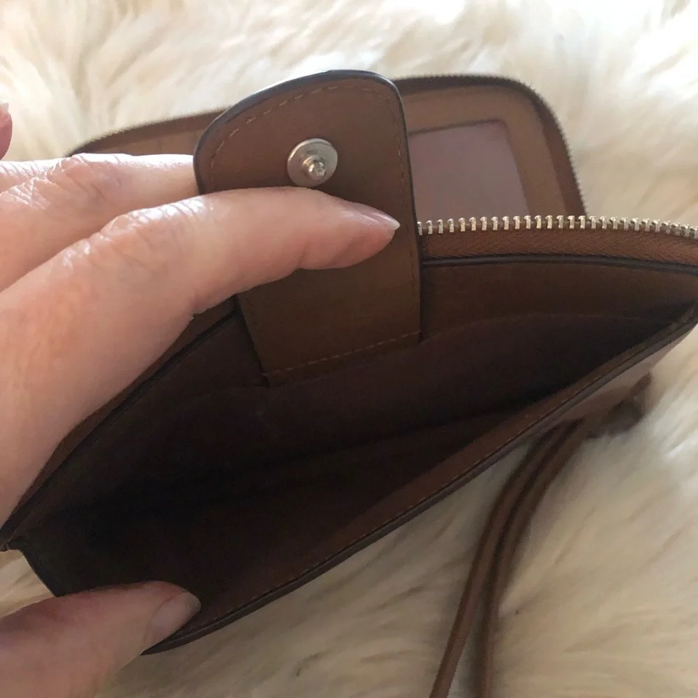 Coach zip around wallet wristlet with phone pocket